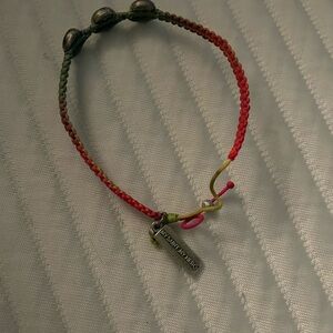 Red and Green my Saint my hero blessed Braided Bracelet